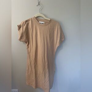 Casual Tan T-Shirt Dress